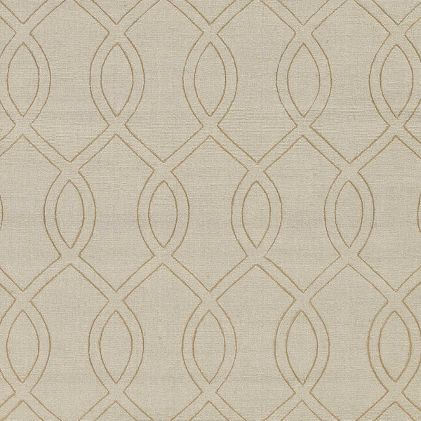 Homeroots 8' Ivory Wool Quatrefoil Hand Tufted Runner Rug  Wool 352812