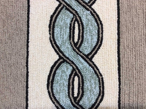 HomeRoots 5' Handmade Abstract Area Rug in Ivory and Blue - Stylish, Durable Design for Indoor & Outdoor Use 5' x 7' 352823