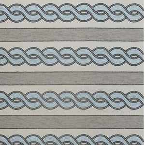HomeRoots 5' Handmade Abstract Area Rug in Ivory and Blue - Stylish, Durable Design for Indoor & Outdoor Use 5' x 7' 352823