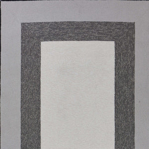 Homeroots 5' X 7' Ivory Charcoal And Taupe Geometric Hand Hooked Area Rug  Polypropylene 352828