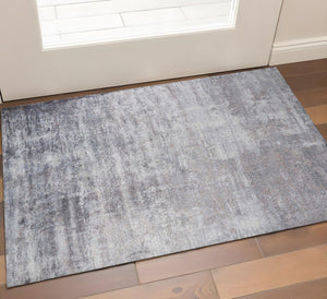 HomeRoots 5' Slate Gray and Dark Gray Abstract Hand Loomed Area Rug – Contemporary Elegance for Your Space 3' X 5' 352896