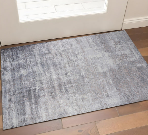 HomeRoots 5' Slate Gray and Dark Gray Abstract Hand Loomed Area Rug – Contemporary Elegance for Your Space 3' X 5' 352896