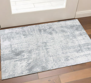 HomeRoots 5' Modern Abstract Hand-Loomed Area Rug in Dark and Light Gray – Adds Style and Warmth to Any Space 3' X 5' 352898