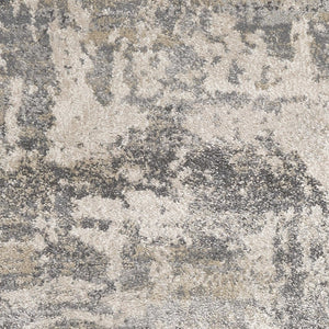 HomeRoots 7' Modern Gray and Tan Abstract Area Rug – Durable, Easy-Care, Stylish Addition for Any Space 5' X 8' 352936