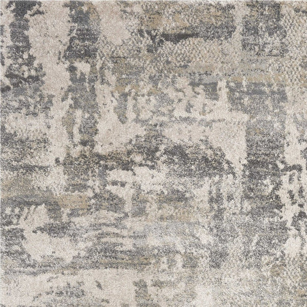 HomeRoots 7' Modern Gray and Tan Abstract Area Rug – Durable, Easy-Care, Stylish Addition for Any Space 5' X 8' 352936