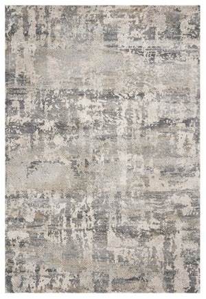 HomeRoots 7' Modern Gray and Tan Abstract Area Rug – Durable, Easy-Care, Stylish Addition for Any Space 5' X 8' 352936