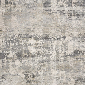 HomeRoots 7' Modern Gray and Tan Abstract Area Rug – Durable, Easy-Care, Stylish Addition for Any Space 5' X 8' 352936
