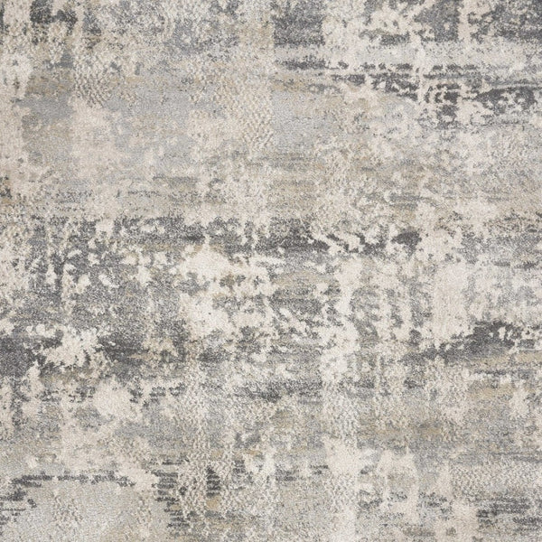 HomeRoots 7' Modern Gray and Tan Abstract Area Rug – Durable, Easy-Care, Stylish Addition for Any Space 5' X 8' 352936