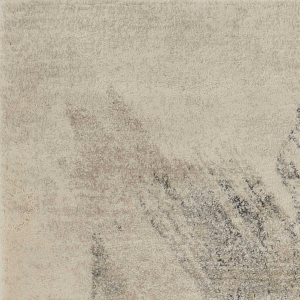 Homeroots 5' X 8' Ivory Grey Machine Woven Abstract Brushstrokes Indoor Area Rug  Polypropylene 352937