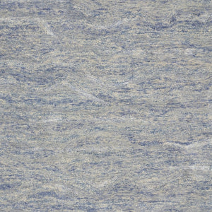 HomeRoots 7' Luxurious Hand-Tufted Wool Area Rug with Abstract Blue and Beige Design for Modern Interiors 5' X 7' 352947