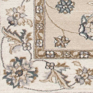 HomeRoots 9' Elegant Beige and Ivory Floral Medallion Area Rug – Timeless Design for Classic Living Spaces 8' X 10' 352969