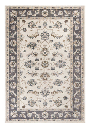 Homeroots 8' X 10' Ivory Grey Floral Indoor Area Rug  Polypropylene 352970