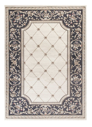 HomeRoots 8' Ivory and Gray Floral Area Rug - Durable, Stain-Resistant Design for Timeless Style and Comfort 8' X 10' 352972