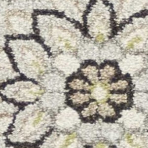 Homeroots 7' X 11' Beige Or Grey Floral Vines Uv Treated Indoor Area Rug  Polypropylene 352976