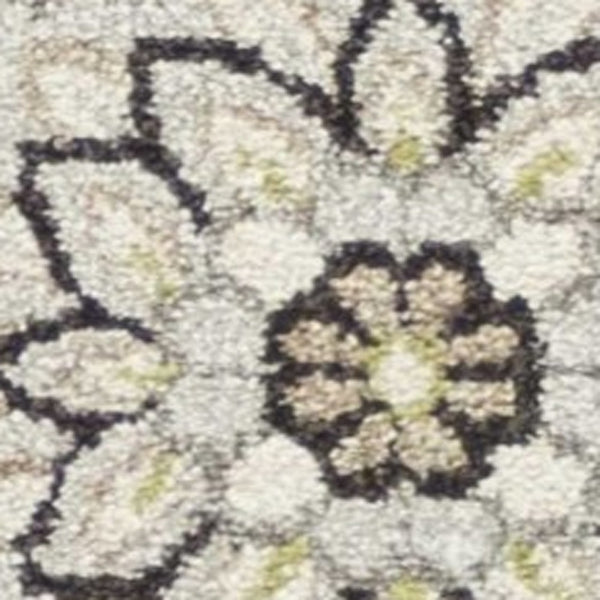 Homeroots 7' X 11' Beige Or Grey Floral Vines Uv Treated Indoor Area Rug  Polypropylene 352976