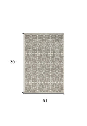 Homeroots 8' X 11' Gray Area Rug With Uv Protection  Polypropylene 352978