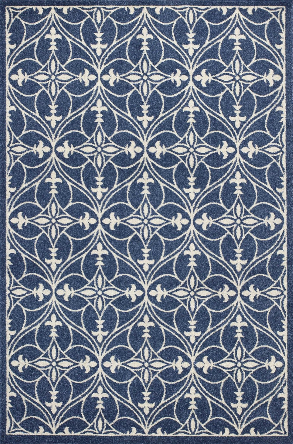 HomeRoots 8' Denim Blue Moroccan Area Rug for Indoor and Outdoor Use - Durable, Easy Care, Coastal Charm 8' x 11' 352979