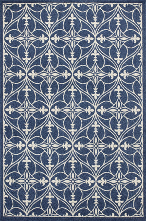 HomeRoots 8' Denim Blue Moroccan Area Rug for Indoor and Outdoor Use - Durable, Easy Care, Coastal Charm 8' x 11' 352979