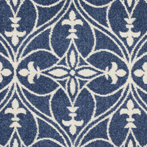 HomeRoots 8' Denim Blue Moroccan Area Rug for Indoor and Outdoor Use - Durable, Easy Care, Coastal Charm 8' x 11' 352979