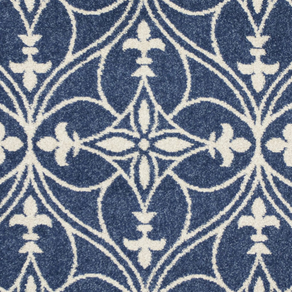 HomeRoots 8' Denim Blue Moroccan Area Rug for Indoor and Outdoor Use - Durable, Easy Care, Coastal Charm 8' x 11' 352979