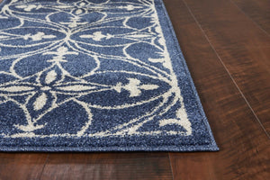 HomeRoots 8' Denim Blue Moroccan Area Rug for Indoor and Outdoor Use - Durable, Easy Care, Coastal Charm 8' x 11' 352979