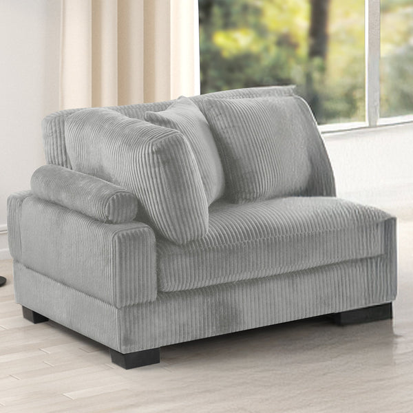 English Elm Bentley Modular Sectional Sofa In Gray – L-Shaped Corduroy Design For Modern Comfort & Style B009S01571