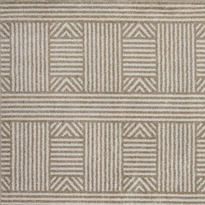 Homeroots 8' X 11' Beige Southwestern Indoor Outdoor Area Rug  Polypropylene 352981