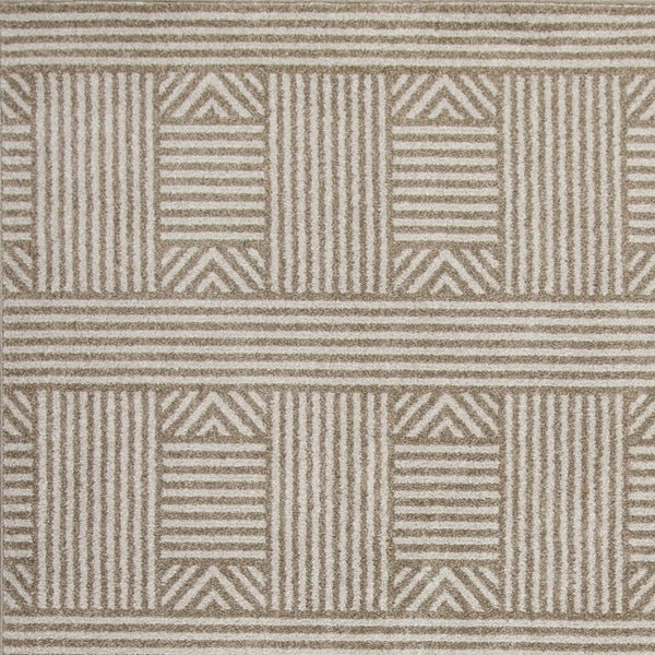 Homeroots 8' X 11' Beige Southwestern Indoor Outdoor Area Rug  Polypropylene 352981