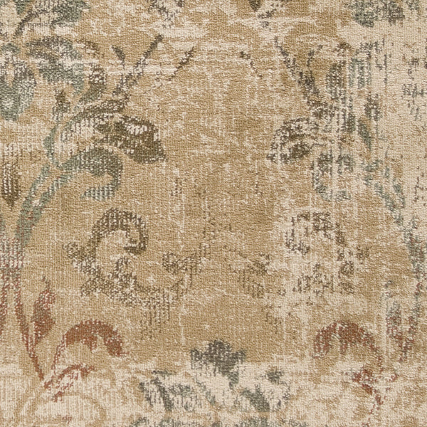Homeroots 8' X 11' Champagne Beige Machine Woven Damask Indoor Area Rug  Polypropylene 352987