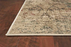 Homeroots 8' X 11' Champagne Beige Machine Woven Damask Indoor Area Rug  Polypropylene 352987