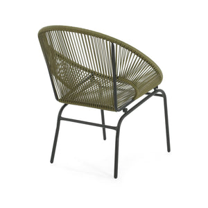 English Elm Christopher Knight Home® - NUSA Modern Outdoor Wicker Club Chairs Set of 2 with Durable PE Rattan Weave and Sleek Iron Frame Green N775P198603G