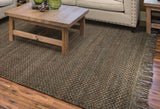 Homeroots 5' X 7' Slate Brown Hand Woven Area Rug Slate Jute 353020