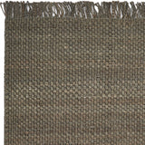 Homeroots 5' X 7' Slate Brown Hand Woven Area Rug Slate Jute 353020