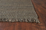 Homeroots 5' X 7' Slate Brown Hand Woven Area Rug Slate Jute 353020