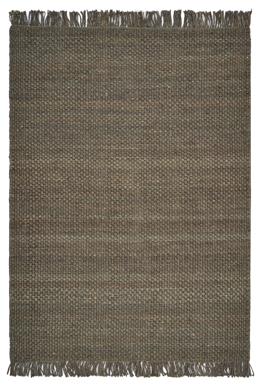 Homeroots 5' X 7' Slate Brown Hand Woven Area Rug Slate Jute 353020