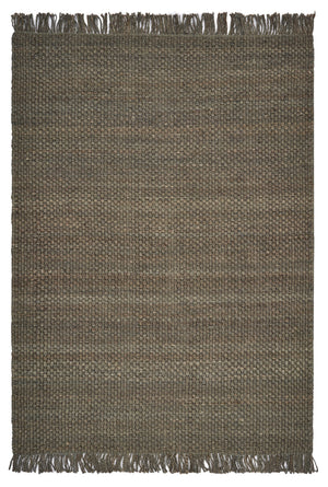 Homeroots 5' X 7' Slate Brown Hand Woven Area Rug Slate Jute 353020