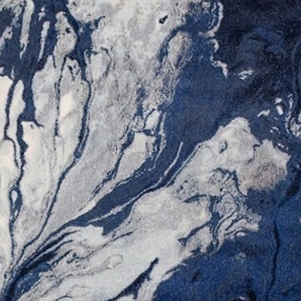 HomeRoots 7' Modern Abstract Area Rug in Blue-Gray and Ivory - Durable, Easy-Clean Design for Any Space 7' X 10' 353057