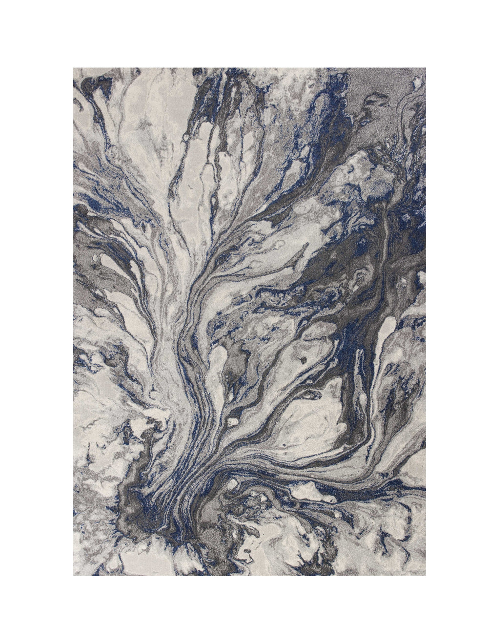 Homeroots 6' X 9' Grey Abstract Marble Design Indoor Area Rug  Polypropylene 353058