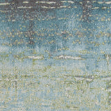 Homeroots 7' X 10' Blue Green Machine Woven Abstract Brushstroke Indoor Area Rug  Polypropylene 353061