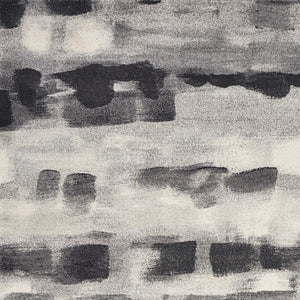 HomeRoots 8' Abstract Area Rug in Gray, Black & Ivory - Modern Design for Sophisticated Home Décor and Comfort 6' X 9' 353066