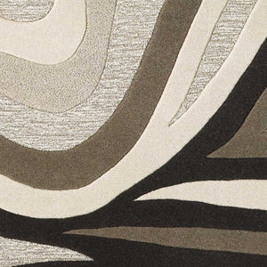 HomeRoots 5' Hand-Tufted Wool Area Rug in Abstract Beige, Ivory, and Black – Modern Comfort for Your Home 5" x 8" 353105