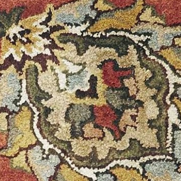 Homeroots 5' X 8' Sienna Floral Vine Wool Indoor Area Rug  Wool 353138
