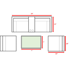 English Elm Fully Assembled 6-Piece Outdoor Wicker Seating Set With Cushions - Stylish, Durable, And Ready To Enjoy! B120S00181