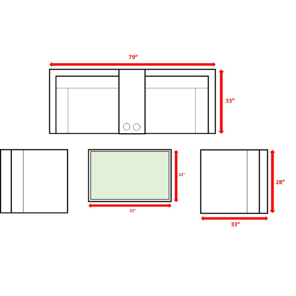 English Elm Fully Assembled 6-Piece Outdoor Wicker Seating Set With Cushions - Stylish, Durable, And Ready To Enjoy! B120S00181