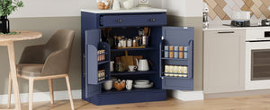 English Elm Topmax Modern Freestanding Kitchen Pantry - Stylish Storage Solution In Blue! N717P221574C-GIGA