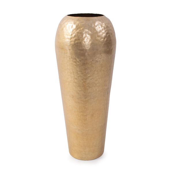 Howard Elliott Espen Hammered Textured Vase – Handcrafted Aluminum Art For Elegant Home Décor And Centerpieces Gold Aluminum 35340-howard-elliott