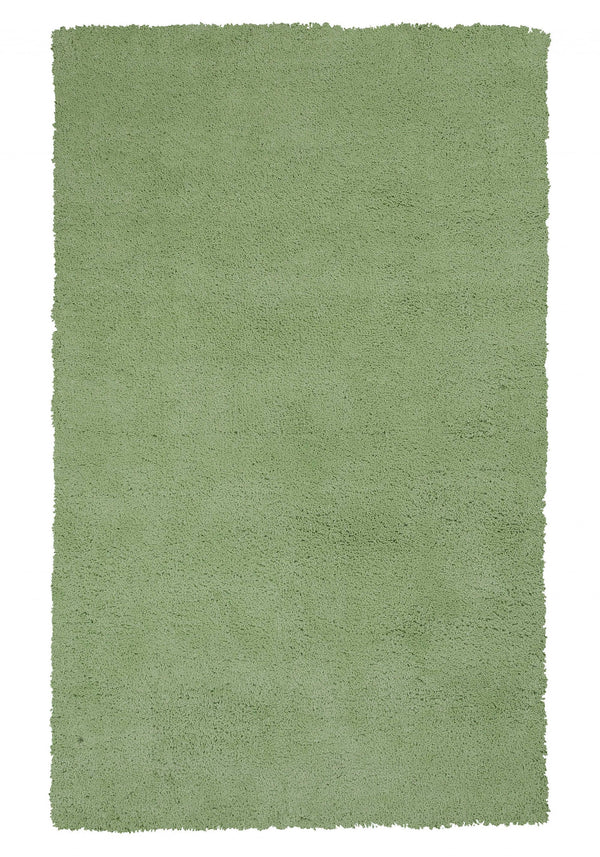 Homeroots 2' X 4' Spearmint Green Indoor Shag Rug  Polyester 353408