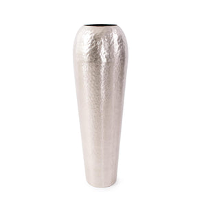 Howard Elliott Espen Hammered Textured Vase – Handcrafted Aluminum Art For Elegant Home Décor And Centerpieces Silver Aluminum 35341-howard-elliott