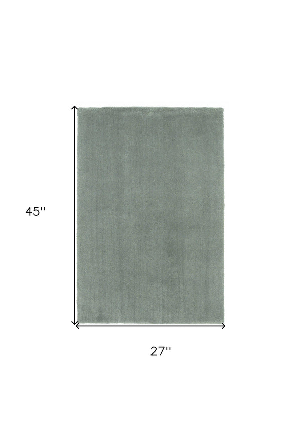 Homeroots 2' X 4' Polyester Slate Area Rug  Polyester 353423