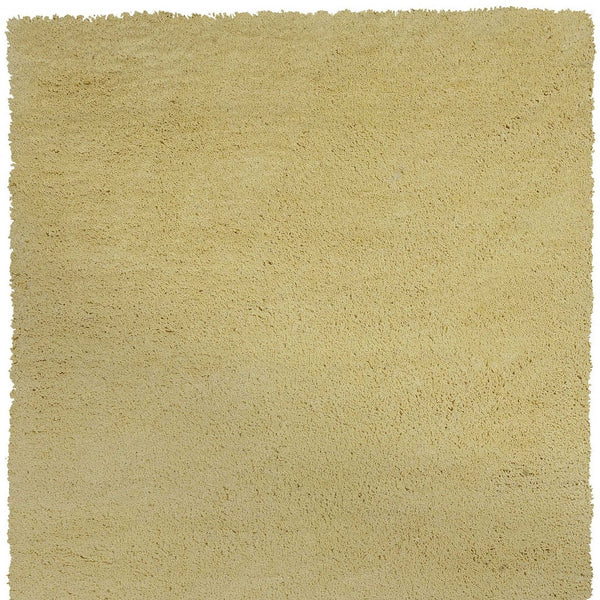 Homeroots 2' X 4' Canary Yellow Indoor Shag Rug  Polyester 353428